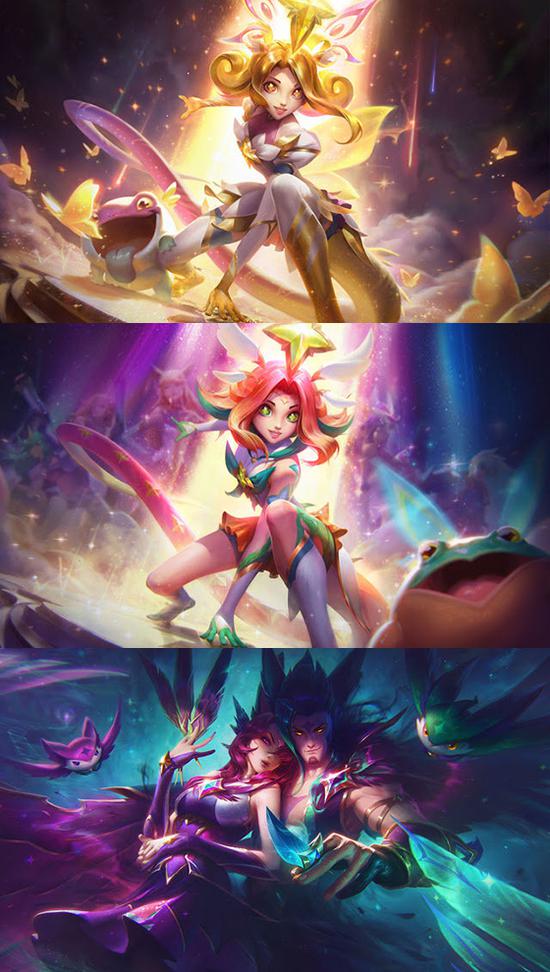 2019星之守护者皮肤 妮蔻,霞洛,至臻 妮蔻原画微调,整体色彩饱和度比